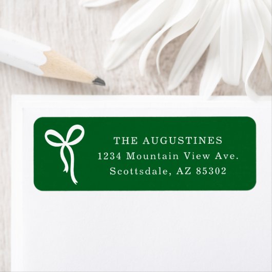 Étiquette Bow Return Address Label (En situation)