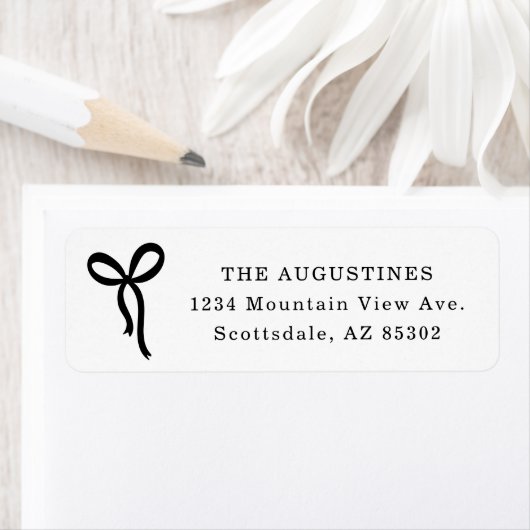 Étiquette Bow Return Address Label (En situation)