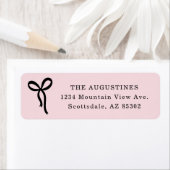 Étiquette Bow Return Address Label (En situation)
