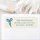 Étiquette Bow Return Address Label (En situation)