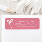Étiquette Bow Return Address Label (En situation)
