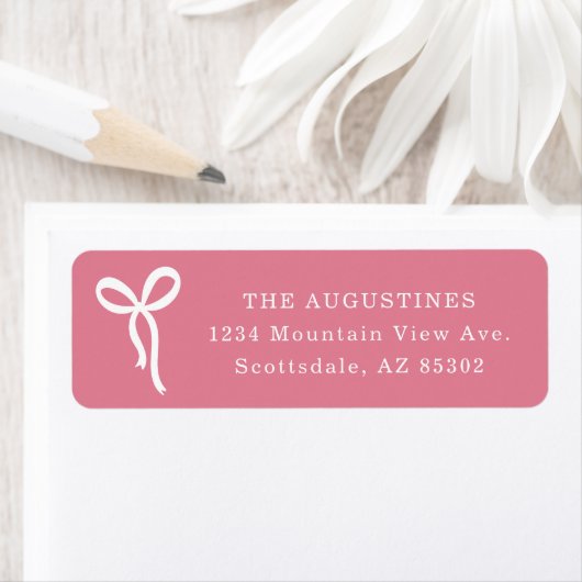 Étiquette Bow Return Address Label (En situation)