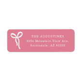 Étiquette Bow Return Address Label (Devant)