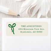 Étiquette Bow Return Address Label (En situation)