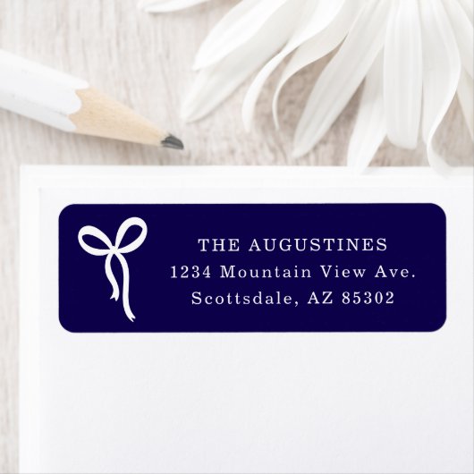 Étiquette Bow Return Address Label (En situation)