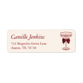 Étiquette Bows & Bubbly Return Address Label (Devant)
