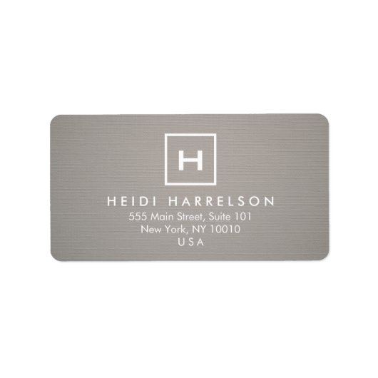 Étiquette BOX LOGO avec VOTRE INITIAL/MONOGRAM sur LINGE GRA (Devant)