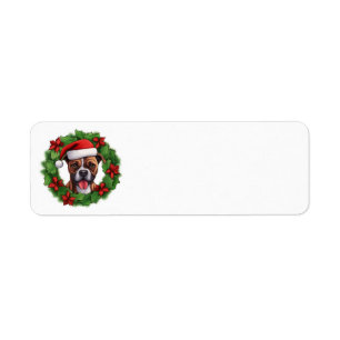 Étiquette Boxe couronne de Noël