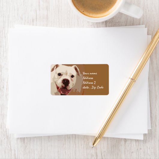 Étiquette Boxer Chien Art (En situation)