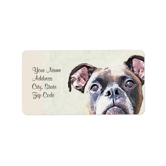 Étiquette Boxer Dog Address labels (Devant)