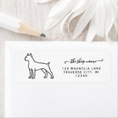 Étiquette Boxer dog return address labels (En situation)