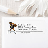 Étiquette Boxer propre et simple (En situation)