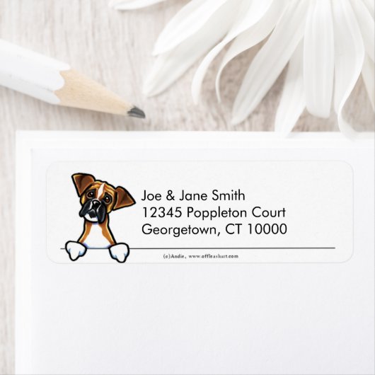 Étiquette Boxer propre et simple (En situation)