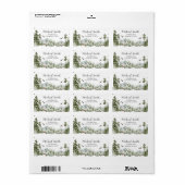 Étiquette Boy Pine Tree Forest Mountain Baby shower Adresse (Feuille entière)