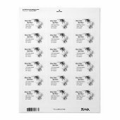 Étiquette Bracelet en bambou noir (Feuille entière)