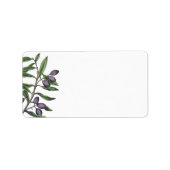 Étiquette Branche de l'arbre d'olive | Vert pourpre (Devant)