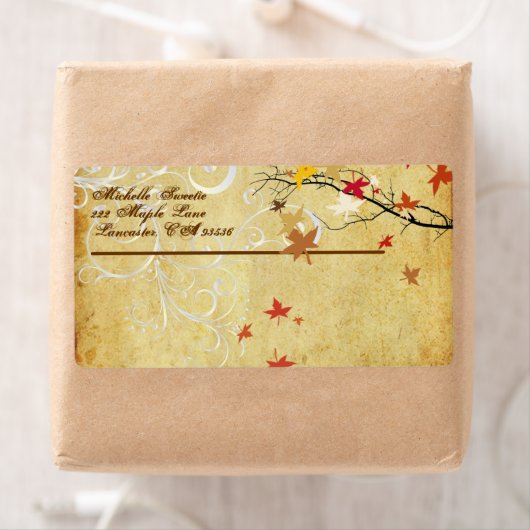 Étiquette Branche de l'érable PixDezines (En situation)