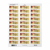 Étiquette Branche des beaux Feuilles d'érable rouge japonais (Feuille entière)