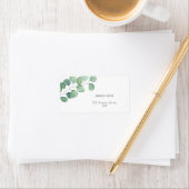 Étiquette Branche d'eucalyptus aquarelle (En situation)