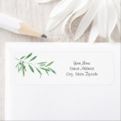 Étiquette Branche d'olive aquarelle (En situation)