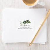 Étiquette Branche d'olive aquarelle | Adresse postale (En situation)