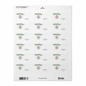 Étiquette Branche hivernale avec jouet  (Feuille entière)