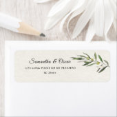 Étiquette Branche verte d'olive simple (En situation)