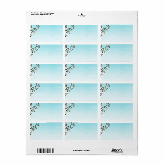 Étiquette Branches à ressort vierges (Feuille entière)