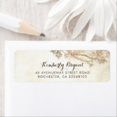 Étiquette Branches d'arbre rustique Mariage de rêve (En situation)