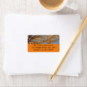 Étiquette Branches de Maple Feuilles II Orange Automne (En situation)