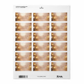 Étiquette Branches élégantes Lanterne rustique (Feuille entière)