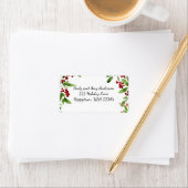 Étiquette Branches Holly Watercolor (En situation)