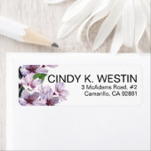 Étiquette Branches Lilac Fleurs aquarelles (En situation)