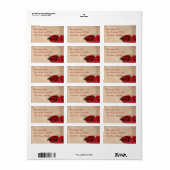 Étiquette Brandy Rose Vintage (Feuille entière)