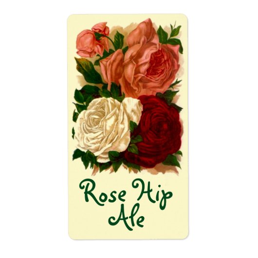 Étiquette brassage à la maison Rose de vin de bièr (Devant)