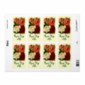Étiquette brassage à la maison Rose de vin de bièr (Feuille entière)