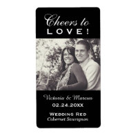 Bravo pour l'amour Mariage noir Photo Bouteille de