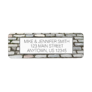 Étiquette Brick Cobblestone Street Pathway Nature Photograph