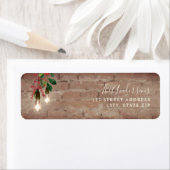 Étiquette Brick Lights Adresse de Noël (En situation)