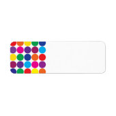 Étiquette Bright Bold Colorful Rainbow (Devant)