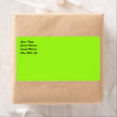 Étiquette Bright Chartreuse Green Shipping Label (En situation)