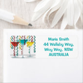 Étiquette Bright cocktail et ruban (En situation)