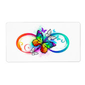 Étiquette Bright infinity with rainbow butterfly (Devant)