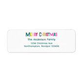 Étiquette Bright & Joyful Merry Christmas Pine Green (Devant)