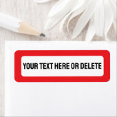 Étiquette Bright Red Border Custom Return Address Labels (En situation)