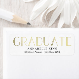 Étiquette Brilliant Mind Graduation Return Address Label