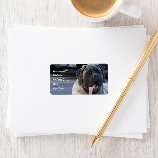 Étiquette Brindle Mastiff Chien (En situation)