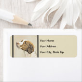 Étiquette Brittany Peinture - Cute Original Chien Art (En situation)