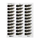 Étiquette Brochures Abstraites d'encre noire (Feuille entière)