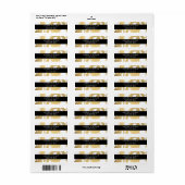 Étiquette Brochures Abstraites Faux Gold en blanc (Feuille entière)